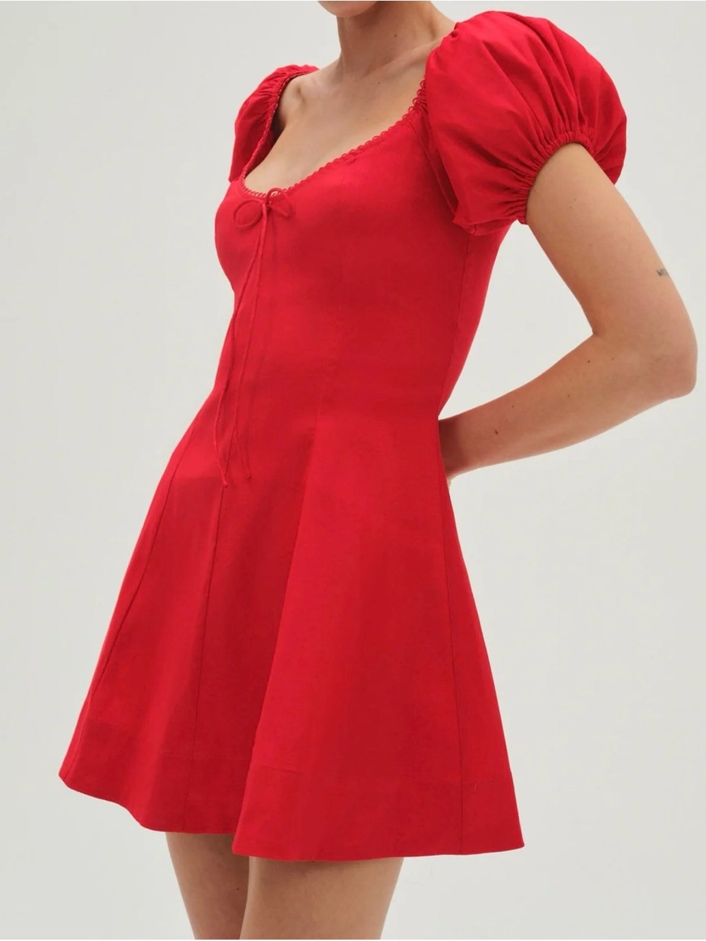 For Love & Lemons Zuri Mini Dress in Red